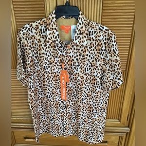 Men’s Cheetah Print Shirt - New with Tags - Large